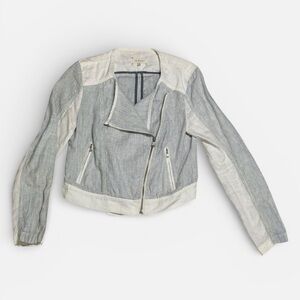 Lou & Grey Linen Moto Jacket